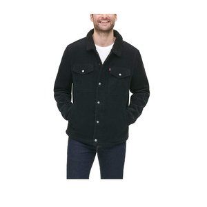 NWT Levi's Men's Corduroy Sherpa Trucker Jacket Black Size X-Large $180 2D113